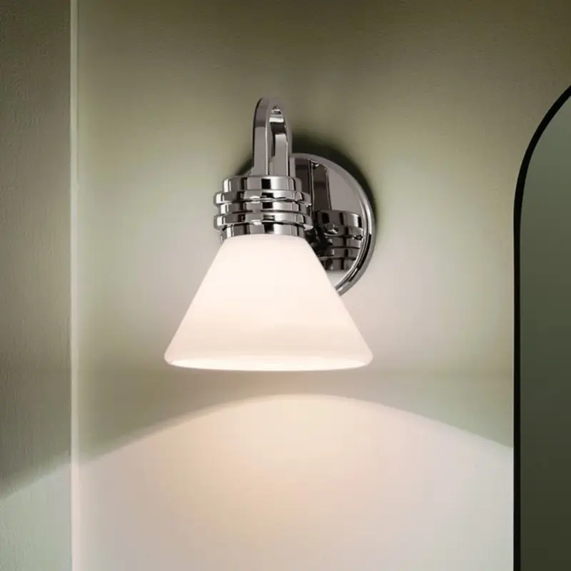 Fynd Vägglampa Farum 1, kromfärgad, stål, glas, G9