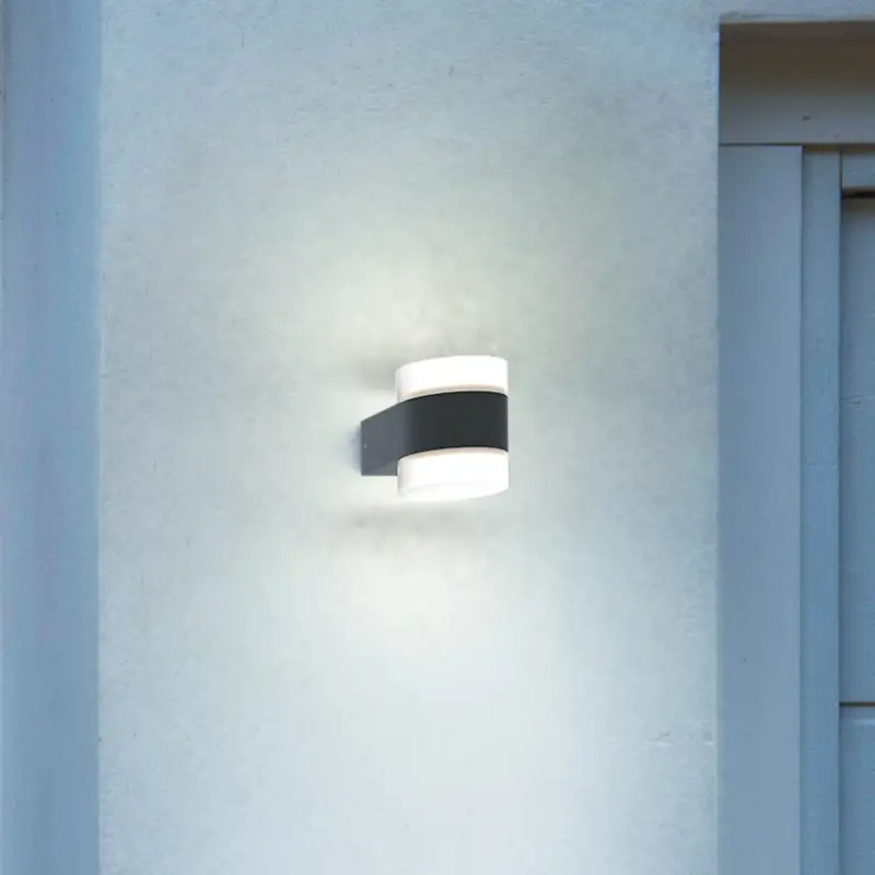 Rabatter OSRAM LED-utomhusvägglampa ENDURA STYLE PUCK, mörkgrå, IP44