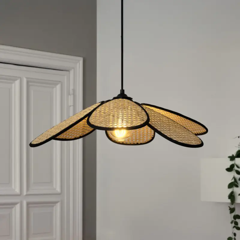I lager OSRAM hänglampa Decor Rattan Daisy, Ø 58 cm, beige, E27