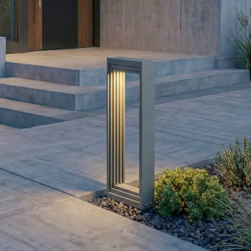 Rabatter Lucande LED-sockellampa Ashkan, höjd 40 cm, antracit, IP65