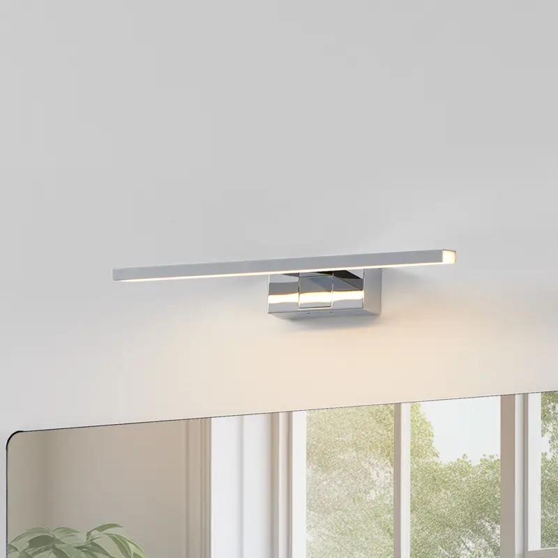Sista chansen LED-vägglampa Conettilla, kromfärgad, bredd 40 cm IP44 CCT