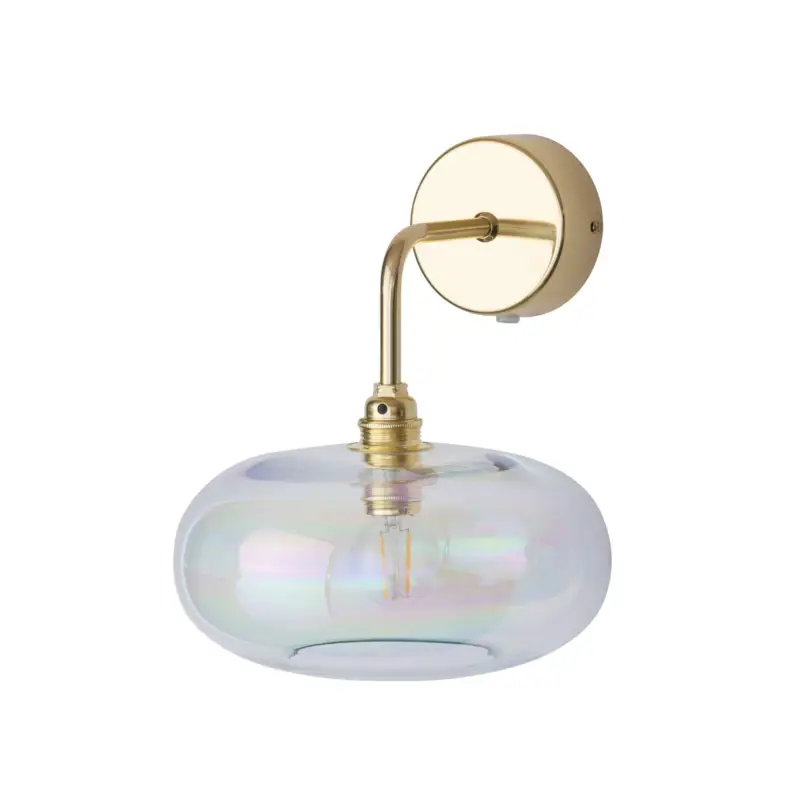 Begränsad tid EBB & FLOW vägglampa Horizon, klar, glas, Ø 21 cm
