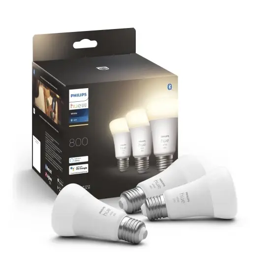 Philips Hue White E27 3-pack 9W 800lm 2700K Premium