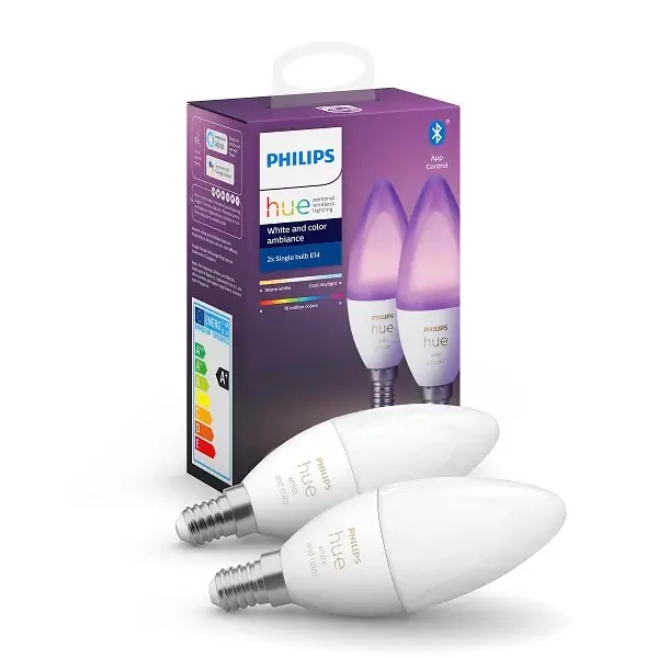 Philips Hue White and Color Ambiance Kron B39 2-pack Kundfavorit