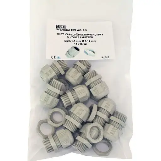 Kundfavorit Förskruvningar Kit med kontramutter Helag
