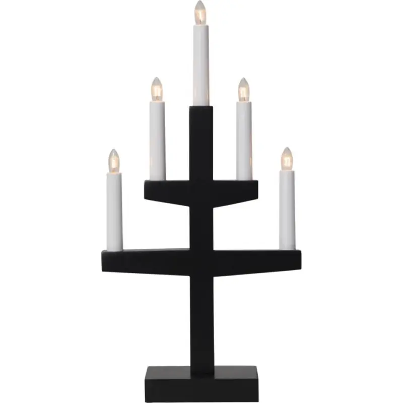 Expressleverans Trapp Adventsljusstake 46cm Svart