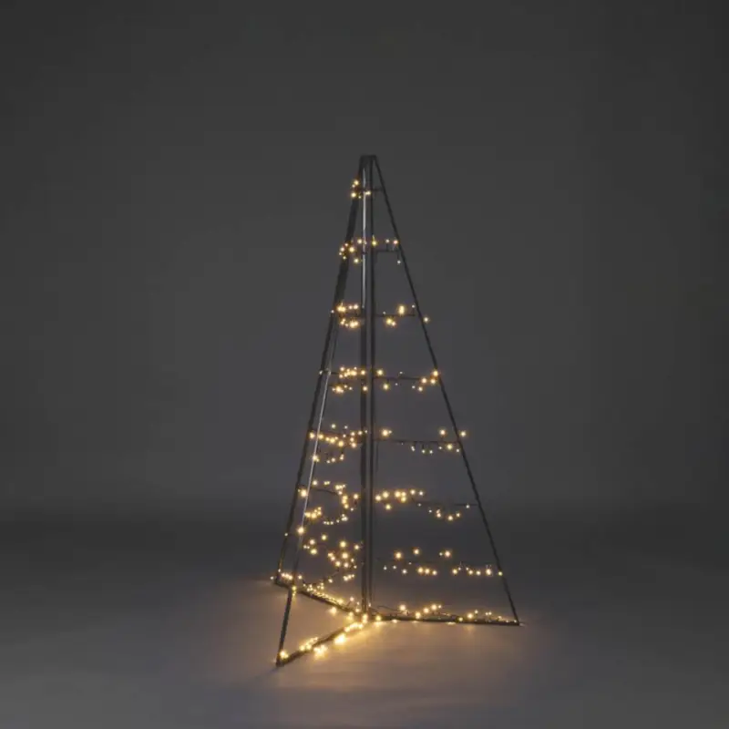 Vinterglöd Metallpyramid 1,5m Amber LED IP44 Erbjudandepris