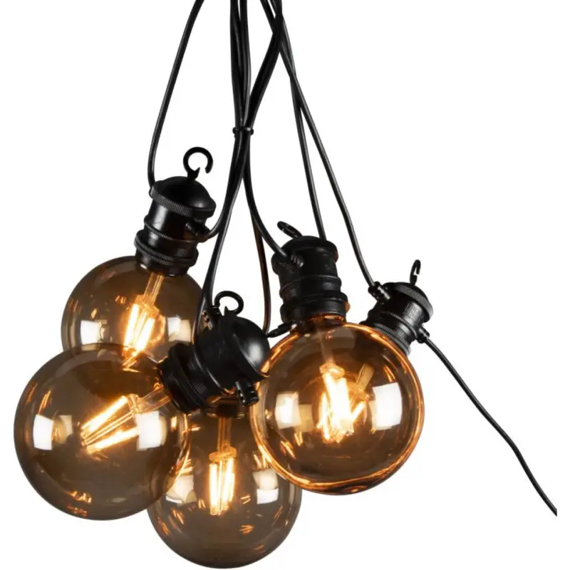 Rea Solstråle Partyslinga Startset 9,15m 10L Brun/Amber utbytbar LED IP44