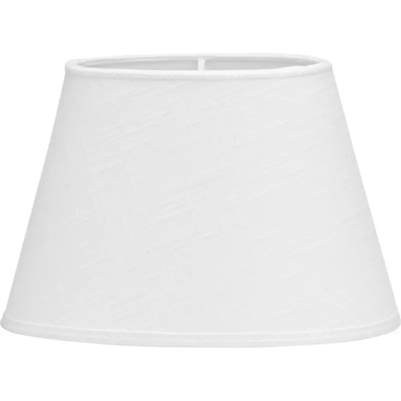 Oval Lampskärm 42cm Lin Classico Vit Populärt val