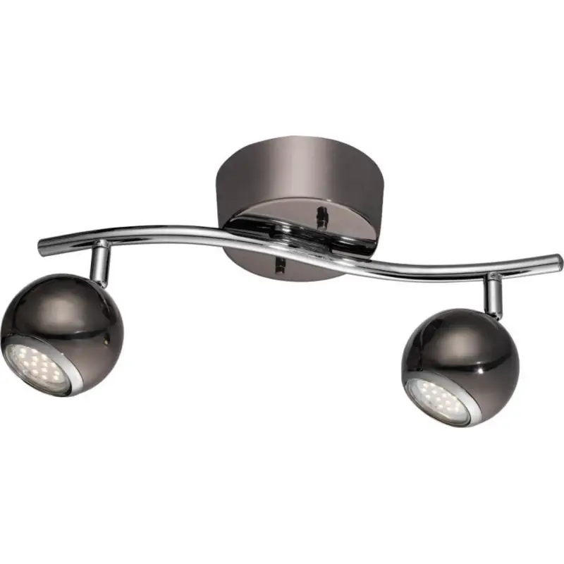 Endast idag Bimeda Takspotlight 37cm GU10 LED 3000K 2x2,8W Nickel