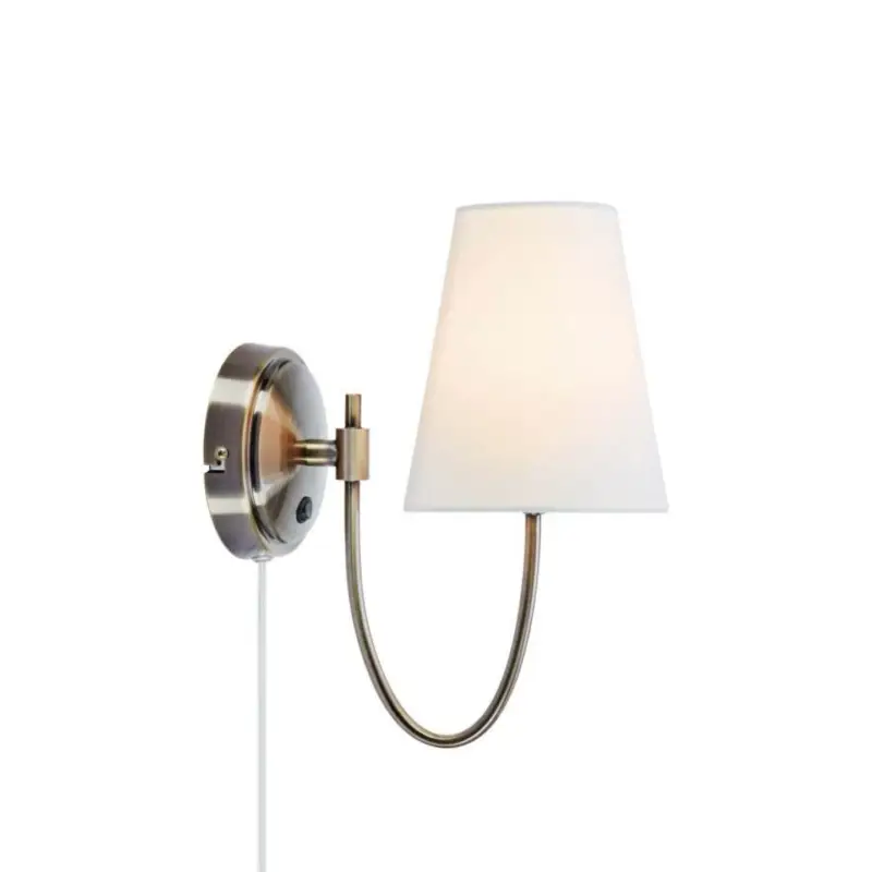 Amar Vägglampa Antik Mässing/Beige Fynd