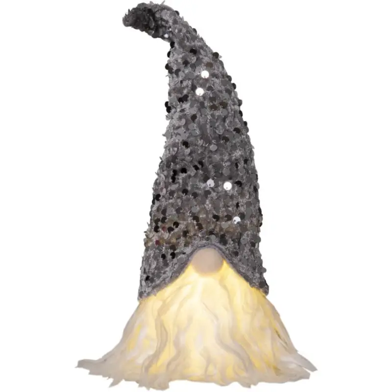 Joylight Dekorationsfigur Tomte 32cm Silver Lågt pris