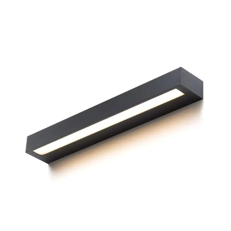 Kampanj Aster Vägglampa LED 2x10W 3000K Svart/Frostad Akrylplast IP65