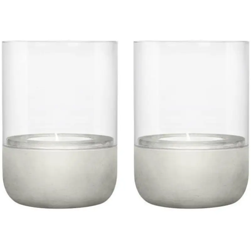 Lägg i varukorgen Calma Ljuslykta 9,5 cm Light Gray 2-pack